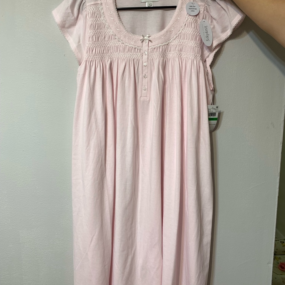 Miss Elaine Light Pink Smocked Nightgown